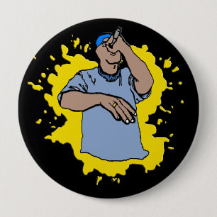 Hiphop Rap Ronde Button 4,0 Cm