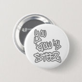HIPHOP RONDE BUTTON 5,7 CM (Voorkant /achterkant)