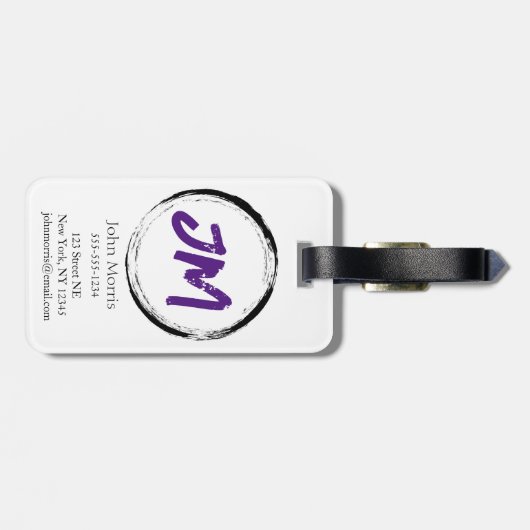 Hiphop-rottweiler Bagagelabel (Achterkant horizontaal)