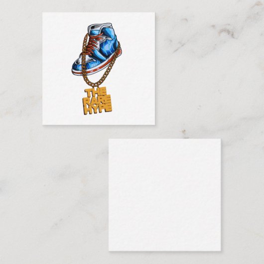 Hiphop schoenen zeldzame hype ketting vector vierkante visitekaartje (Voorkant / Achterkant)
