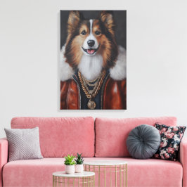 Hiphop Shetland Sheepdog | Sheltie Canvas Afdruk