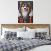 Hiphop Shetland Sheepdog | Sheltie Canvas Afdruk (Insitu (Slaapkamer))