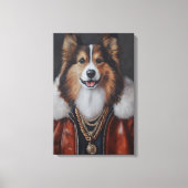 Hiphop Shetland Sheepdog | Sheltie Canvas Afdruk (Voorkant)
