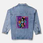 hiphop-typo denim jacket (Achterkant)