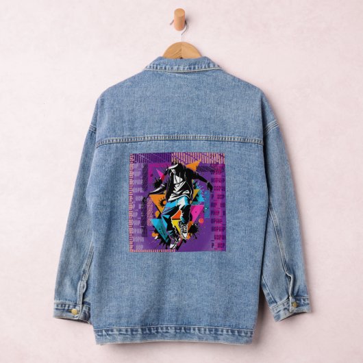 hiphop-typo denim jacket (Hangar)