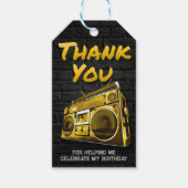 Hiphop Verjaardag - Favor Tag Cadeaulabel (Voorkant)