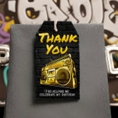 Hiphop Verjaardag - Favor Tag Cadeaulabel