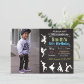 Hiphop verjaardagsuitnodiging kaart (Staand voorkant)