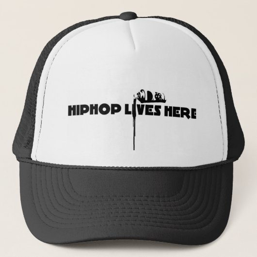 hiphop woont hier trucker pet (Voorkant)