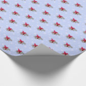 Hipopotamus-kerstcadeaupapier voor kerstcadeautjes cadeaupapier (Hoek)