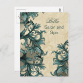 hippe aqua flourish business ThankYou Kaarten (Voorkant / Achterkant)