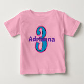 Hippe Chic Third Birthday Girl Shirt (Voorkant)