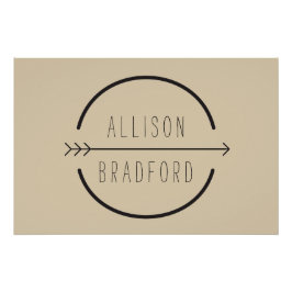 Hippe en rustieke Pijl Tan Logo Downloaden Perfect Poster