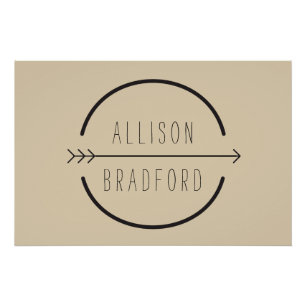 Hippe en rustieke Pijl Tan Logo Downloaden Perfect Poster