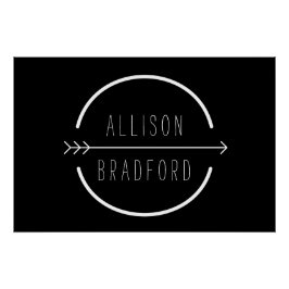 Hippe en rustieke pijl zwart Logo Downloaden Perfect Poster