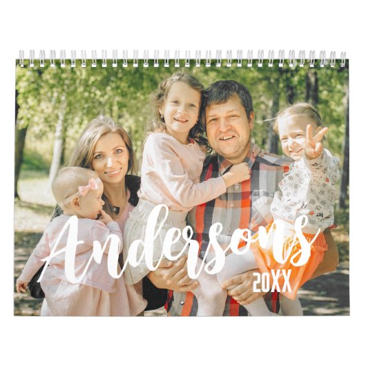 Hippe familie fotokalenders, gepersonaliseerd op m kalender (Hoes)