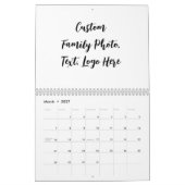 Hippe familie fotokalenders, gepersonaliseerd op m kalender (Mar 2027)
