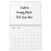 Hippe familie fotokalenders, gepersonaliseerd op m kalender (Feb 2027)