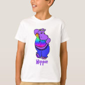 "Hippe" hippy hippo T-shirt (Voorkant)