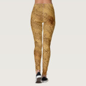 hippe  muziekopnames patroon antiek meisjes leggings (Achterkant)