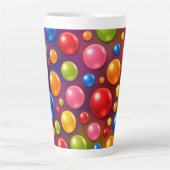 hippe polka stippen  latte mok (Voorkant)