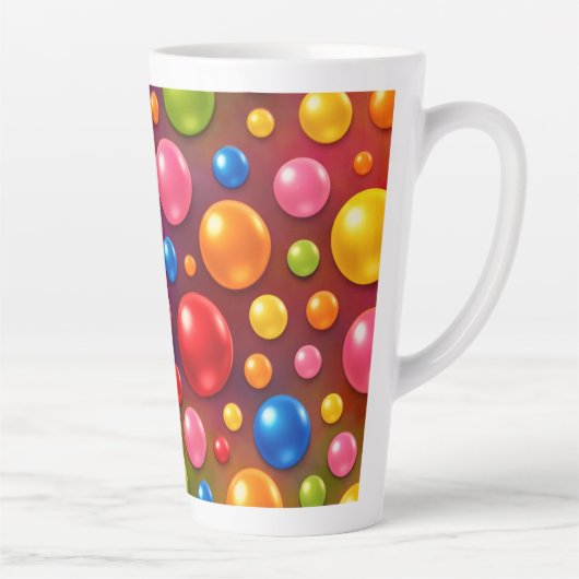 hippe polka stippen  latte mok (Rechts)