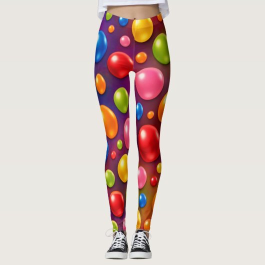 hippe polka stippen  leggings (Voorkant)