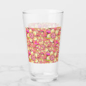 hippe roze bloempatroon glas (Achterkant)