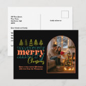 Hippe vakantie Gezellige boog Foto Vrolijk Kerstmi Feestdagenkaart (Voorkant / Achterkant)