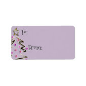 Hippe vakantie naar-van - Lavendel Mist Etiket (Voorkant)