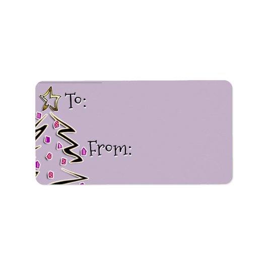 Hippe vakantie naar-van - Lavendel Mist Etiket (Voorkant)