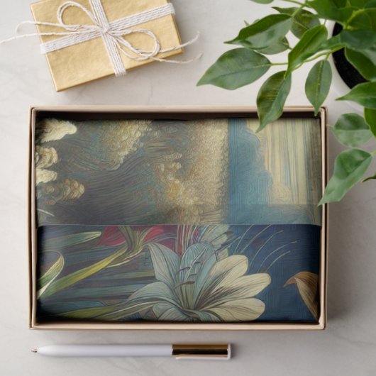 Hippeastrums Schilderachtig Uitzicht ontkoppelings Tissuepapier (Geschenk)