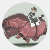 Hippestrian Ronde Sticker (Voorkant)