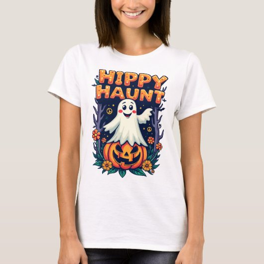 Hippi Haunt Halloween T-shirt (Voorkant)