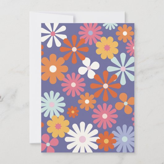 Hippie 1960's vredesliefde en -Afstuderen uit 1970 Kaart (Achterkant)