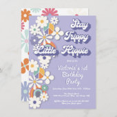 Hippie 1960's vredesliefde en feest in 1970 kaart (Voorkant / Achterkant)