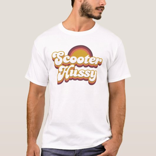 Hippie 1970s Counterculture Scooter Hussy T-shirt (Voorkant)