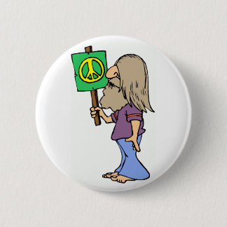 Hippie 4 Peace Ronde Button 5,7 Cm