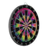 Hippie 60er jaren Tie Dye Dartbord (Voorkant Links)