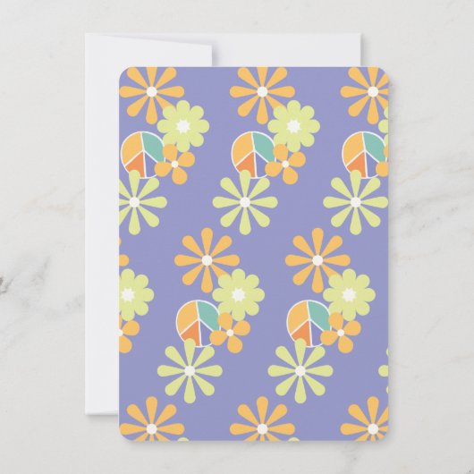 Hippie 60's 70's Doctor MD Afstuderen Uitnodiging (Achterkant)