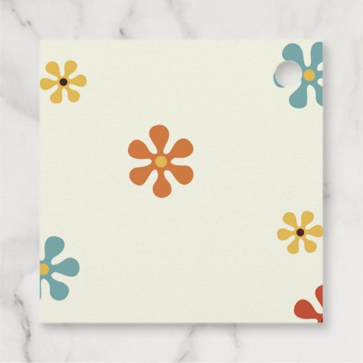 Hippie 60s Groovy Party Favor Label (Achterkant)