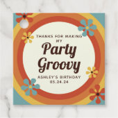 Hippie 60s Groovy Party Favor Label (Voorkant)