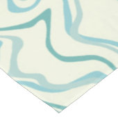 Hippie 70s Blauw Marmer Vloeibare Swirl Boho Patro Tafelkleed (Gekanteld)