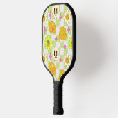 Hippie 70s Gekke Glimlach Psychedelische Trippy Pickleball Paddle (Links)