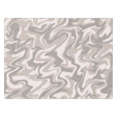 Hippie 70s Grijs Marmer Vloeibare Swirl Boho Patro Tafelkleed (Voorkant (Horizontaal))
