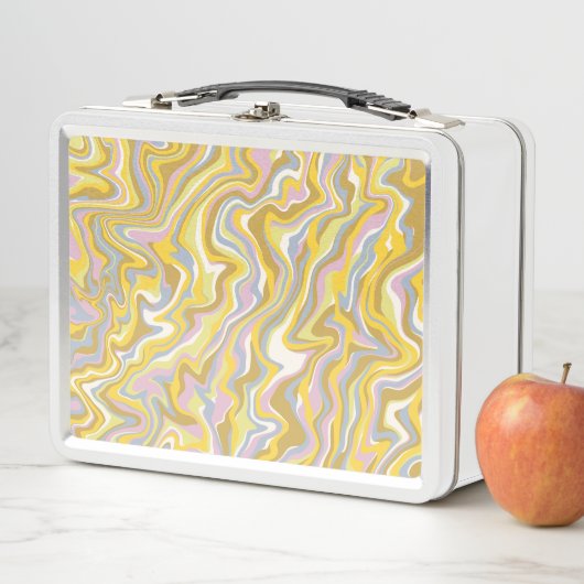 Hippie 70s Groen Marmer Vloeibare Swirl Boho Patro (In situ)