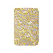 Hippie 70s Groen Marmer Vloeibare Swirl Boho Patro Badmat (Voorkant Verticaal)