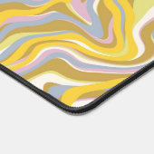 Hippie 70s Groen Marmer Vloeibare Swirl Boho Patro Bureaumat (Hoek)