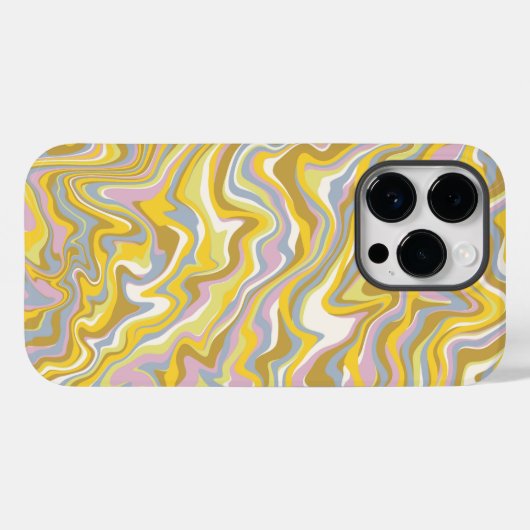 Hippie 70s Groen Marmer Vloeibare Swirl Boho Patro Case-Mate iPhone Case (Achterkant (horizontaal))