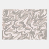 Hippie 70s Groen Marmer Vloeibare Swirl Boho Patro Inpakpapier Vel (Voorkant 2)